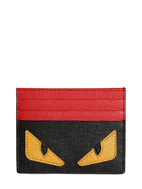 fendi monster leather card case|fendi card holder for women.